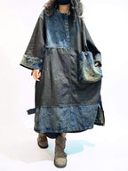 Relaxed fit long denim dress