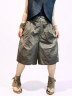 Unisex Balloon Shorts | Oversized Plaid Oversized Plaid Bermuda Shorts