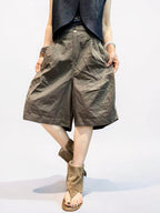 Unisex Balloon Shorts | Oversized Plaid Oversized Plaid Bermuda Shorts