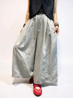 Voluminous Wide Leg Linen Blend Pants | Relaxed Sculptural Pants