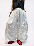Voluminous Wide Leg Linen Blend Pants | Relaxed Sculptural Pants