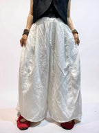 Voluminous Wide Leg Linen Blend Pants | Relaxed Sculptural Pants