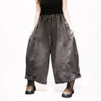 Vintage Washed Denim Hakama Pants