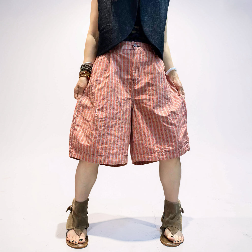 Unisex Balloon Shorts | Oversized Plaid Oversized Plaid Bermuda Shorts