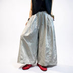 Voluminous Wide Leg Linen Blend Pants | Relaxed Sculptural Pants