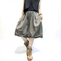 Unisex Balloon Shorts | Oversized Plaid Cotton Bubble Shorts | Elastic Waist Japanese Mori Style Summer Shorts with Pockets