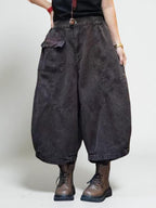 Washed Vintage Cargo Harem Pants