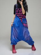 Patchwork Bib Harem Overalls