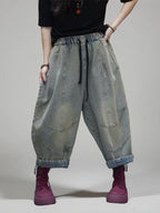 Patchwork Harem Pants