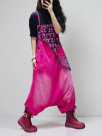 Patchwork Bib Harem Overalls