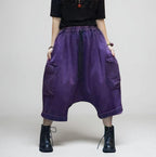 Loose Denim Harem Pants  | Oversized Cargo Pants