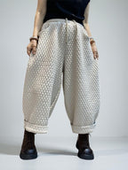 Quilted  Harem Unisex Balloon Trousers