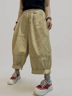 Patchwork Wide Leg Denim Pants