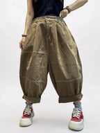 Patchwork Wide Leg Denim Pants