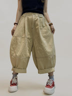 Patchwork Wide Leg Denim Pants