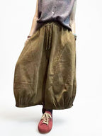 Vintage Wash Cotton Balloon Pants
