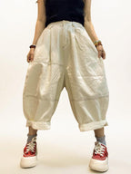 Patchwork Wide Leg Denim Pants