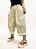 Patchwork Wide Leg Denim Pants
