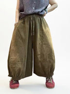 Vintage Wash Cotton Balloon Pants
