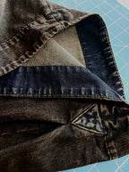 Smoky Black Patchwork Harem Pants