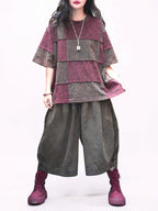 Patchwork Harem Pants