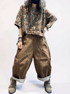 Distressed Double-Layer Cut Fabric Top