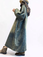 Vintage Washed Denim Maxi Dress