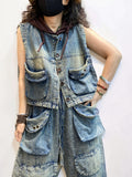 Washed Denim Utility Set
