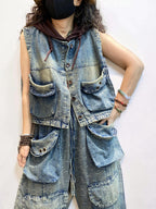 Washed Denim Utility Set