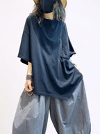 Oversized Asymmetrical Cotton T-Shirt