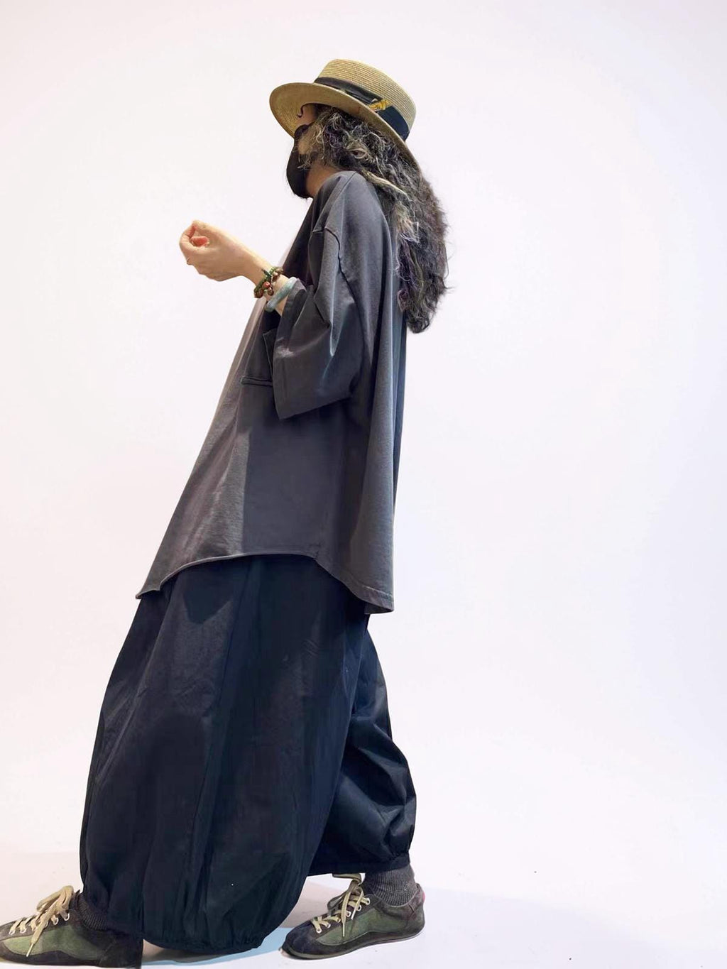 Oversized Asymmetrical Cotton T-Shirt | Japanese Avant Garde Loose Tee | Boho Minimalist Tunic | Plus Size Black Gray Top | Unisex
