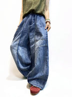 Japanese Balloon Denim Pants | Oversized Barrel Leg Jeans | Artisan Vintage Wash