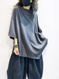 Oversized Asymmetrical Cotton T-Shirt