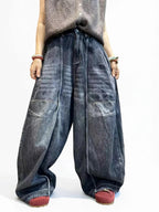 Japanese Balloon Denim Pants | Oversized Barrel Leg Jeans | Artisan Vintage Wash