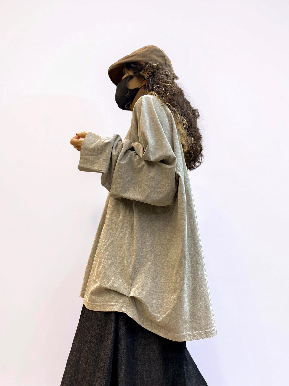 Oversized Cotton Drop Shoulder Tee, Relaxed Lagenlook Top, Boho Style