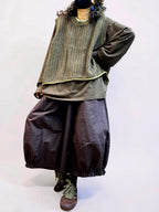 Oversized Textured Knit Vest, Loose Layering Top, Boho Lagenlook Sweater Vest