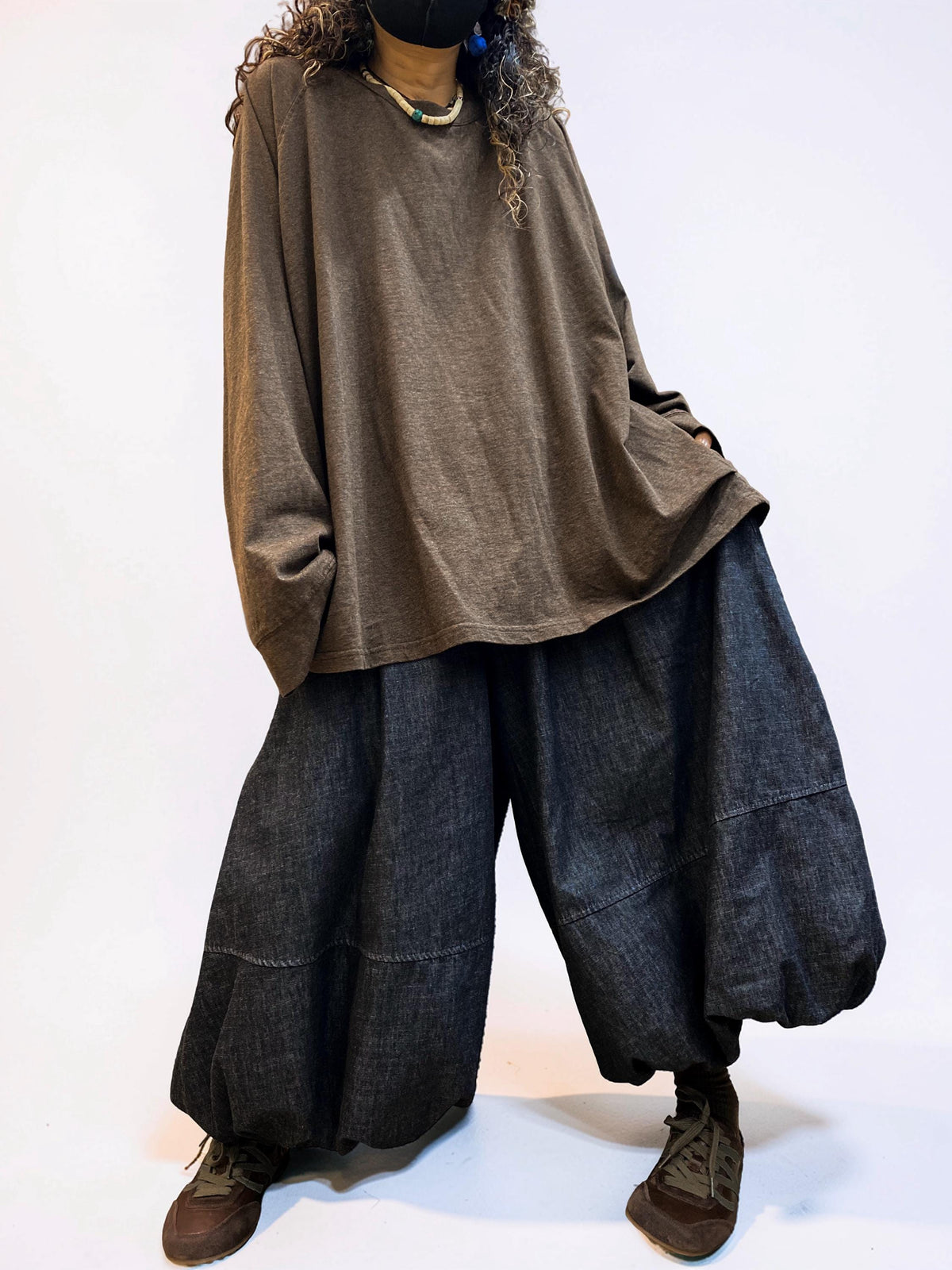 Oversized Cotton Drop Shoulder Tee, Relaxed Lagenlook Top, Boho Style