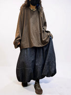 Oversized Cotton Drop Shoulder Tee, Relaxed Lagenlook Top, Boho Style