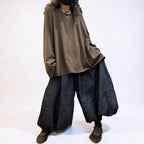 Oversized Cotton Drop Shoulder Tee, Relaxed Lagenlook Top, Boho Style