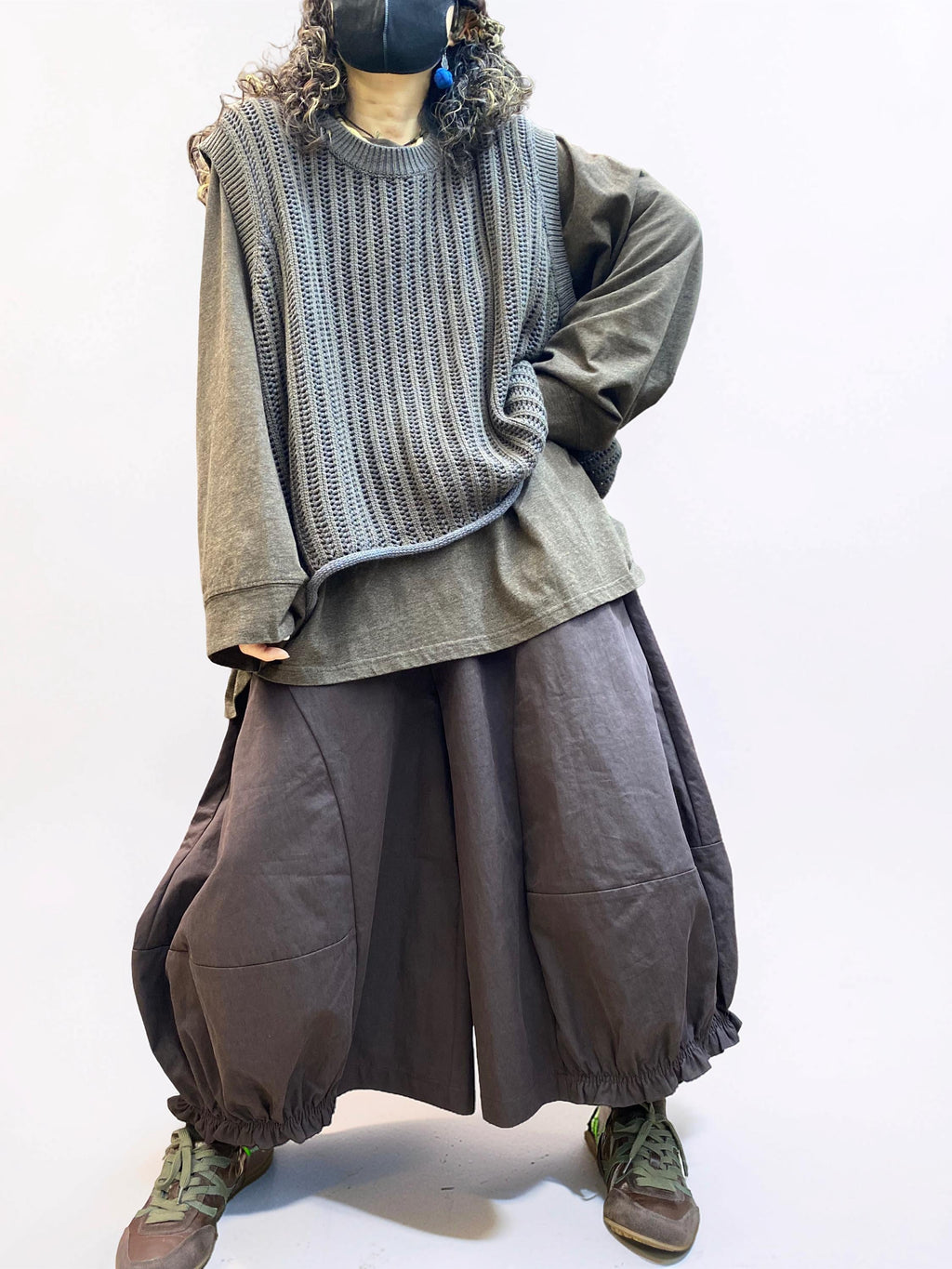 Oversized Textured Knit Vest, Loose Layering Top, Boho Lagenlook Sweater Vest