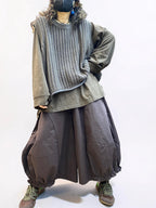 Oversized Textured Knit Vest, Loose Layering Top, Boho Lagenlook Sweater Vest