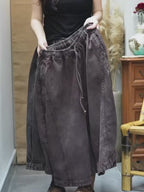 Vintage Washed Denim Hakama Pants