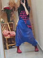 Patchwork Bib Harem Overalls