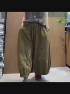 Vintage Wash Cotton Balloon Pants