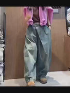 Washed Denim Harem Pants- Two Sizes Available