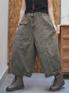 Washed Vintage Cargo Harem Pants
